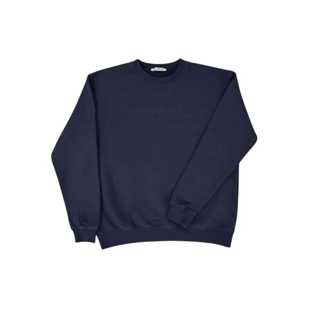 ZARA Men's Classic Crewneck Sweatshirt in Slate Blue